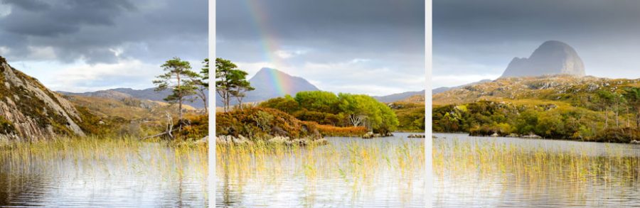 The Assynt, Suilven and Canisp from Loch Druim 2862