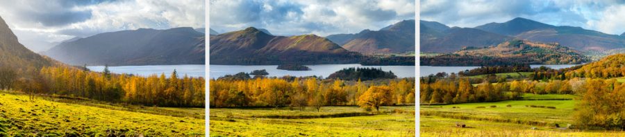 Derwent Water Tripych 2937 on canvas