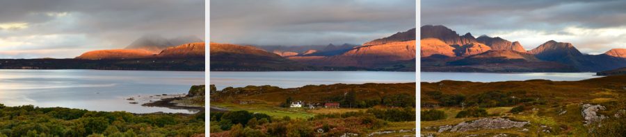 Isle of Skye, sunrise at Tokavaig 2995 Triptych