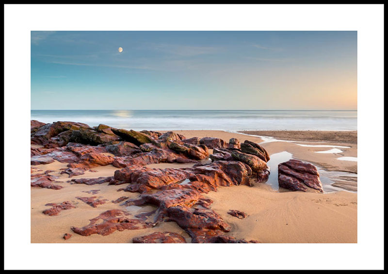 Pembrokeshire, Freshwater East Beach, moonrise 4295