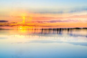 Sunset at Porlock Marsh 5086 Greetings Card