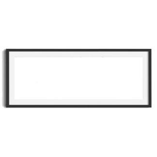 Panoramic print frame black wood